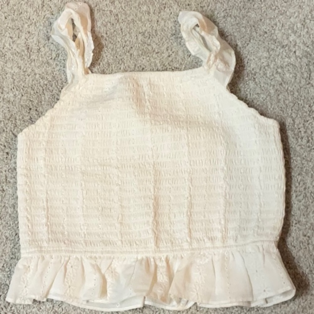 White cropped flower top  target 14-16